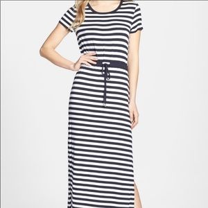 Michael Kors striped petite large maxi dress